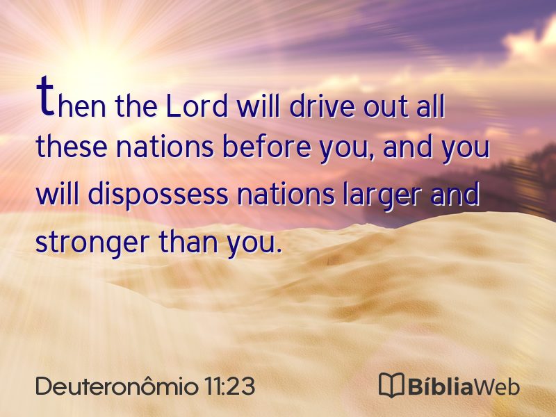 Deuteronômio 11:23 em imagem para compartilhar