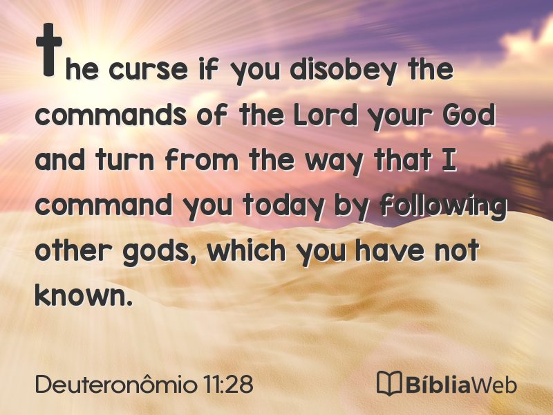 Deuteronômio 11:28 em imagem para compartilhar