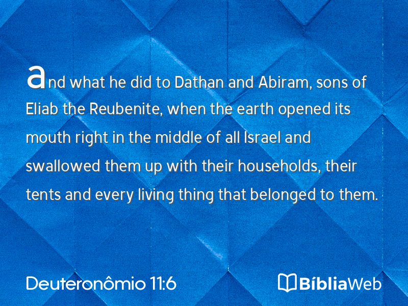 Deuteronômio 11:6 em imagem para compartilhar
