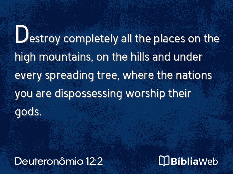 Deuteronômio 12:2 em imagem para compartilhar