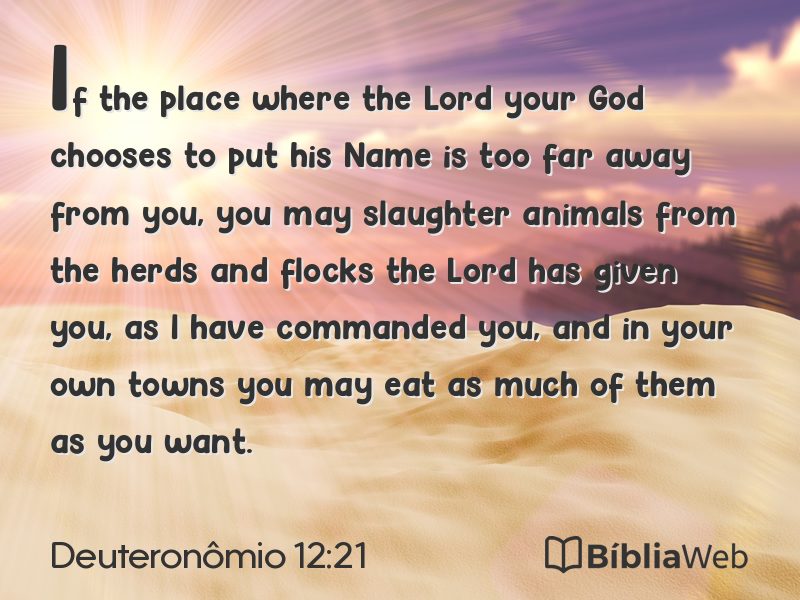 Deuteronômio 12:21 em imagem para compartilhar