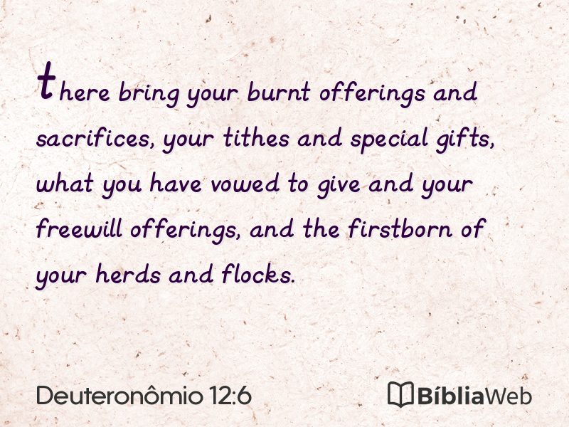 Deuteronômio 12:6 em imagem para compartilhar
