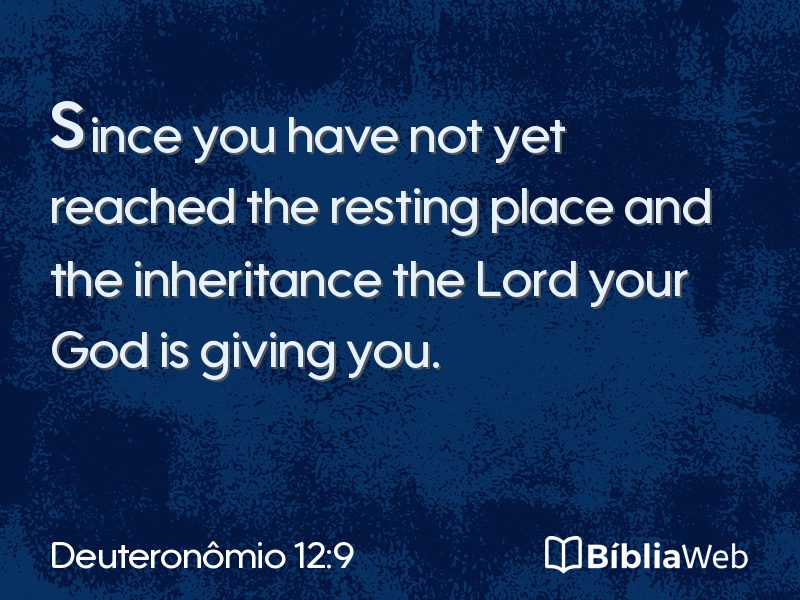 Deuteronômio 12:9 em imagem para compartilhar