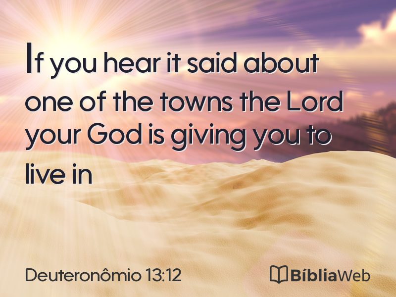 Deuteronômio 13:12 em imagem para compartilhar
