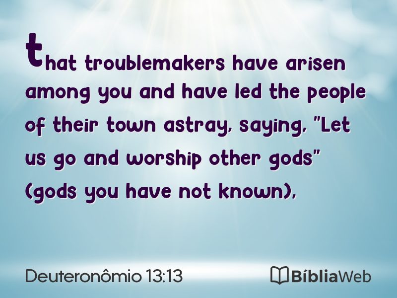 Deuteronômio 13:13 em imagem para compartilhar