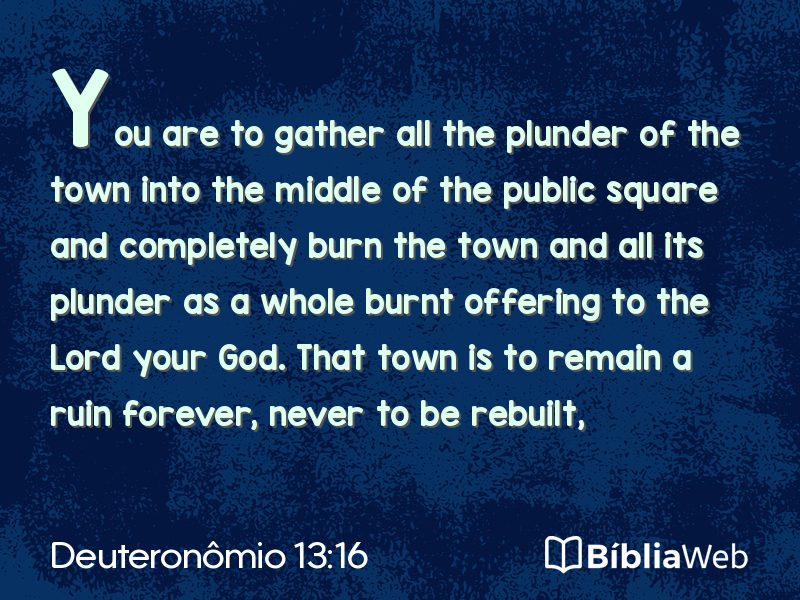 Deuteronômio 13:16 em imagem para compartilhar