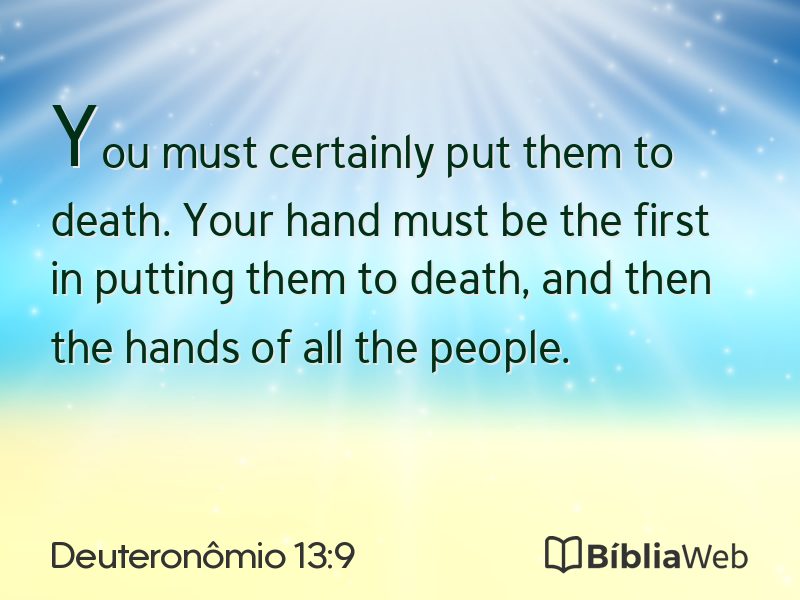 Deuteronômio 13:9 em imagem para compartilhar