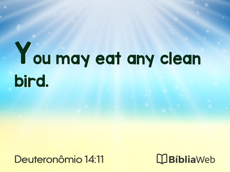 Deuteronômio 14:11 em imagem para compartilhar