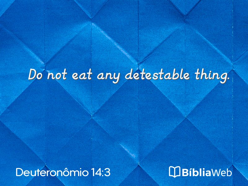 Deuteronômio 14:3 em imagem para compartilhar
