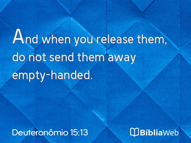 Deuteronômio 15:13 em imagem para compartilhar