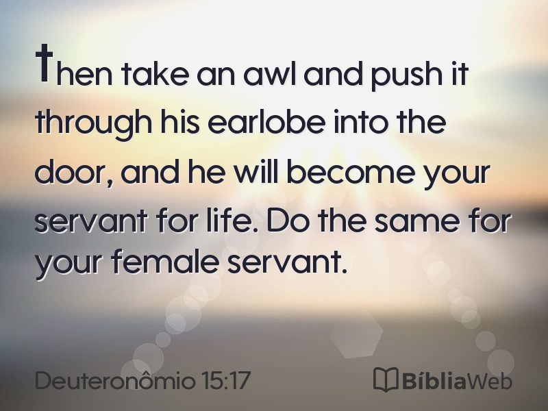 Deuteronômio 15:17 em imagem para compartilhar
