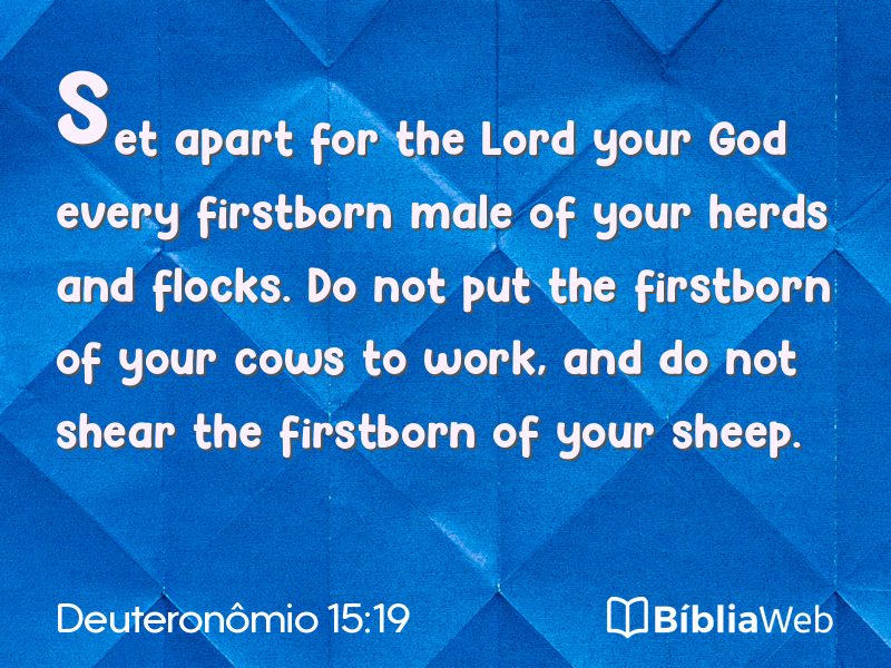 Deuteronômio 15:19 em imagem para compartilhar
