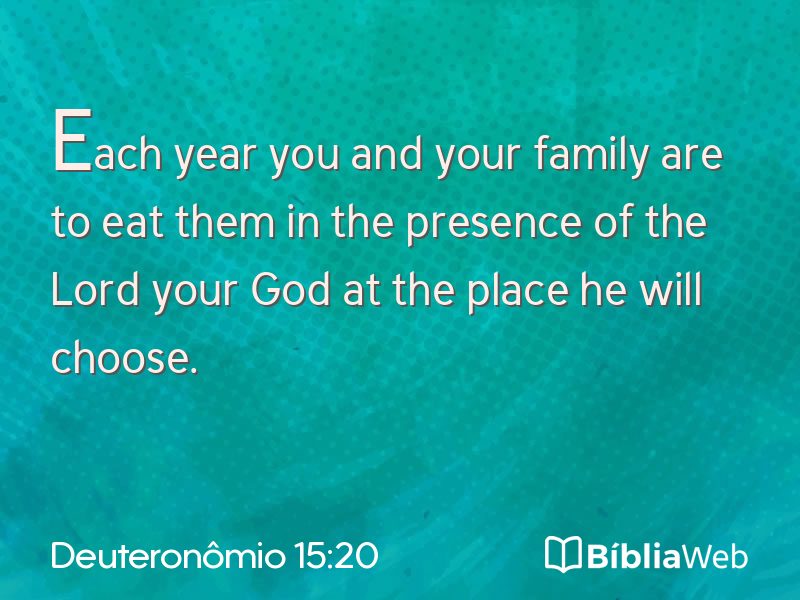 Deuteronômio 15:20 em imagem para compartilhar