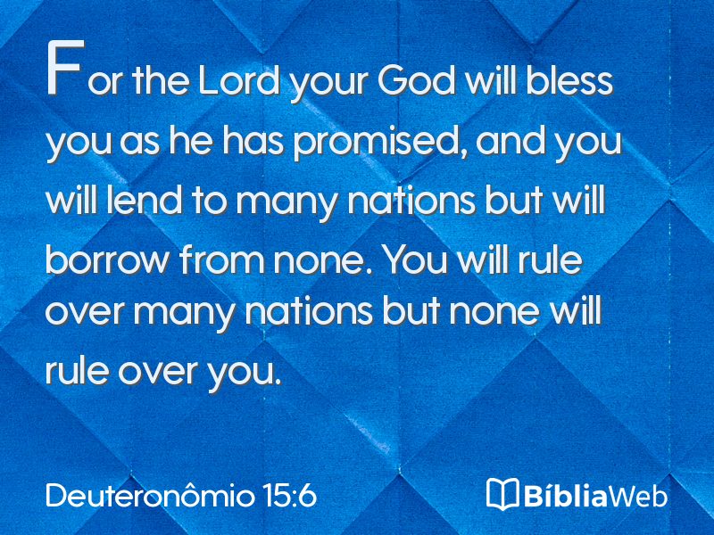 Deuteronômio 15:6 em imagem para compartilhar