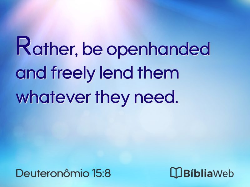 Deuteronômio 15:8 em imagem para compartilhar