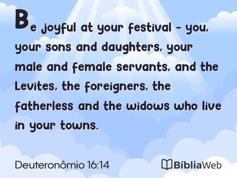 Deuteronômio 16:14 em imagem para compartilhar