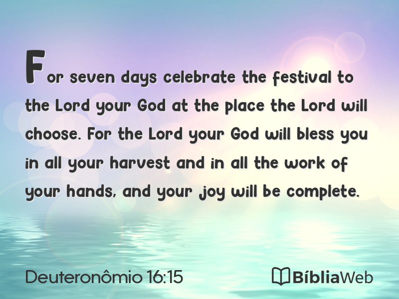 Deuteronômio 16:15 em imagem para compartilhar