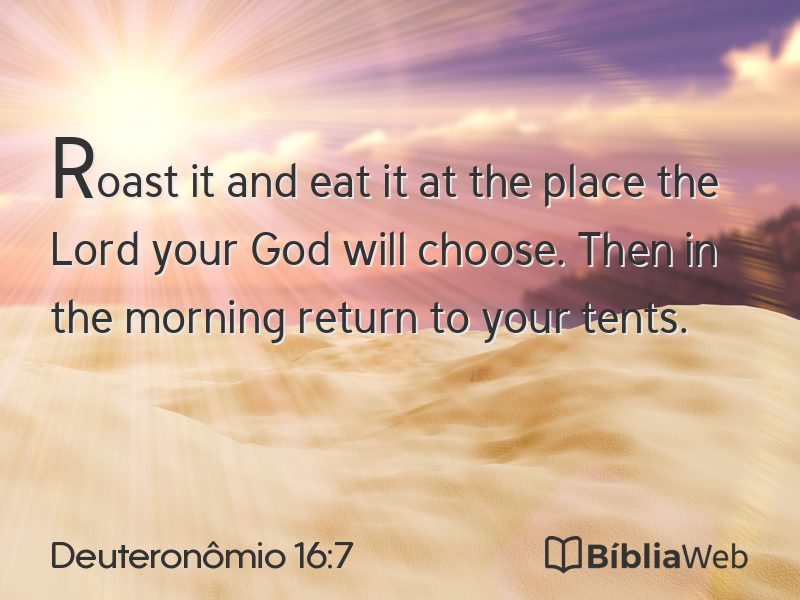 Deuteronômio 16:7 em imagem para compartilhar