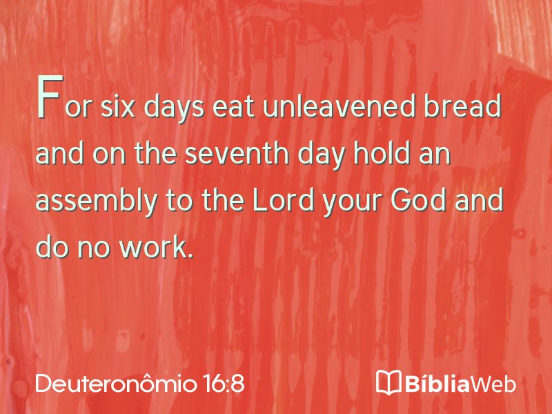 Deuteronômio 16:8 em imagem para compartilhar