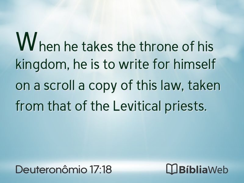 Deuteronômio 17:18 em imagem para compartilhar