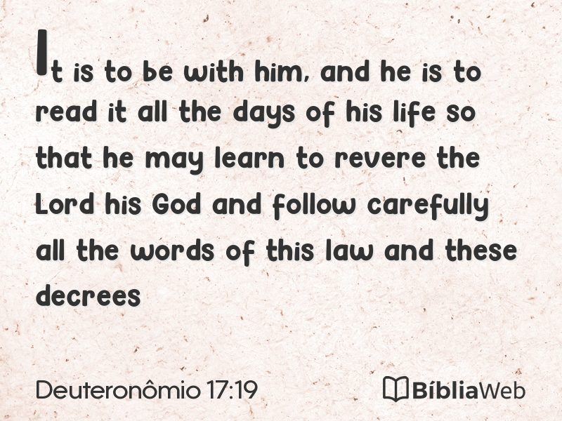 Deuteronômio 17:19 em imagem para compartilhar