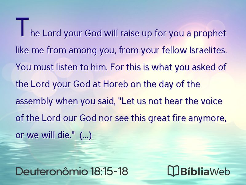 Deuteronômio 18:15-18 em imagem para compartilhar