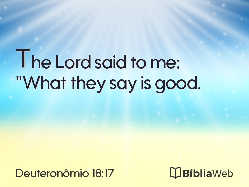 Deuteronômio 18:17 em imagem para compartilhar