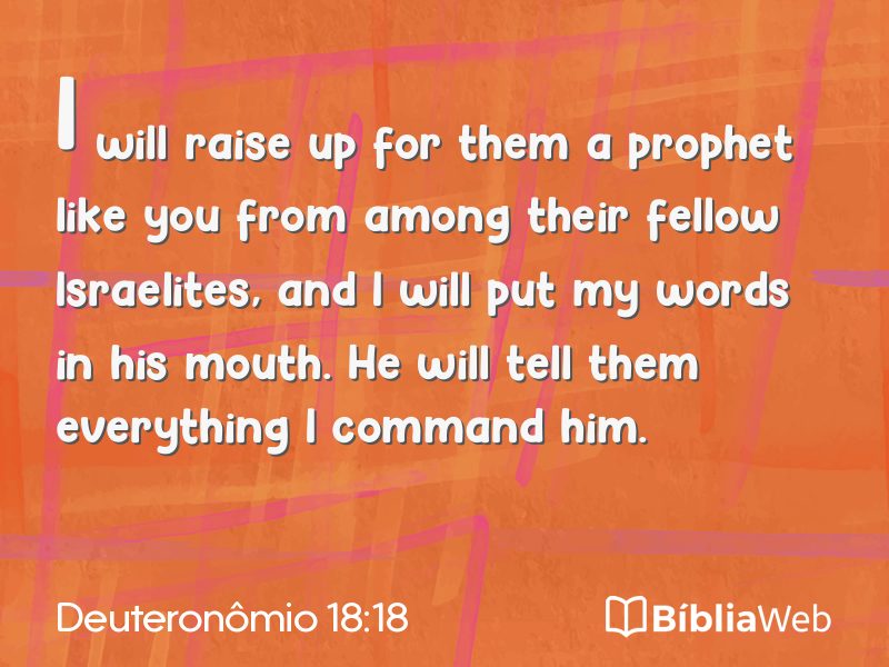 Deuteronômio 18:18 em imagem para compartilhar