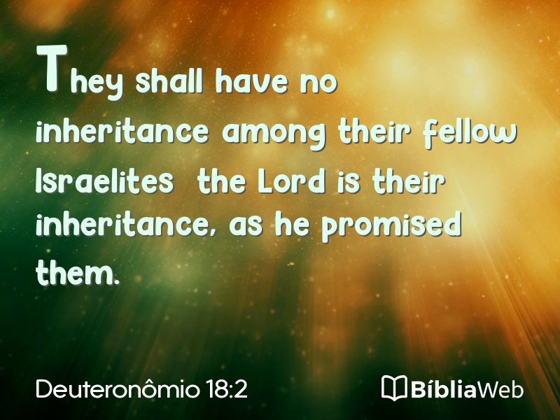 Deuteronômio 18:2 em imagem para compartilhar