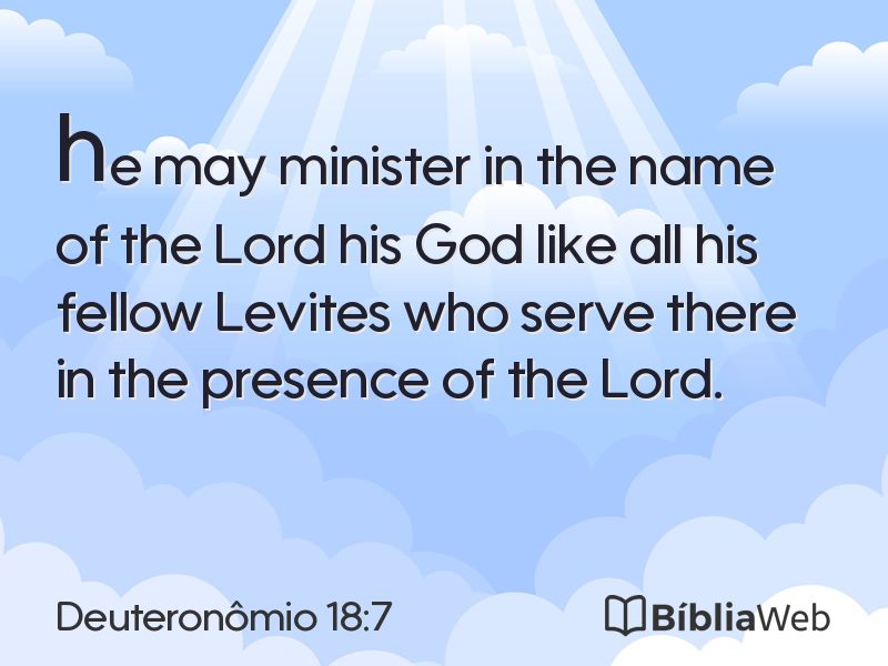 Deuteronômio 18:7 em imagem para compartilhar