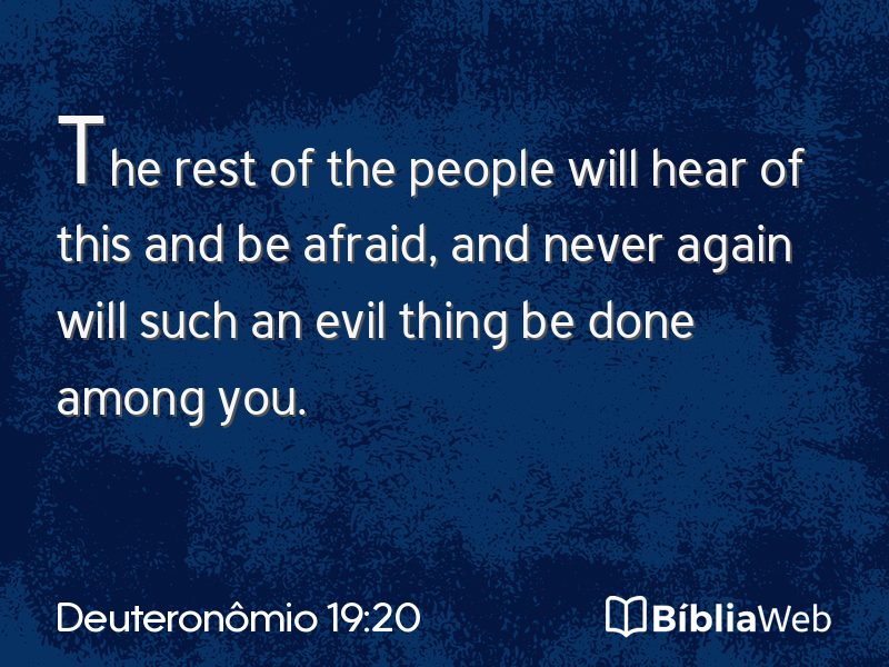 Deuteronômio 19:20 em imagem para compartilhar