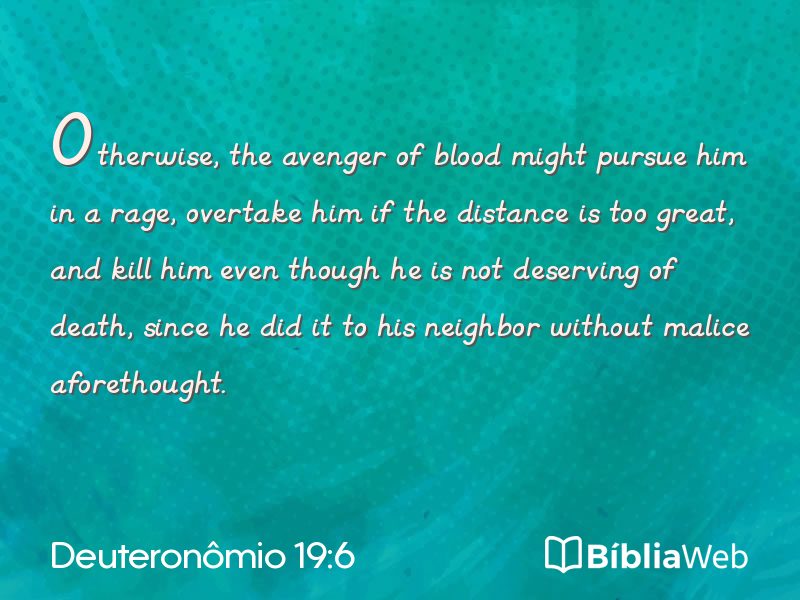Deuteronômio 19:6 em imagem para compartilhar