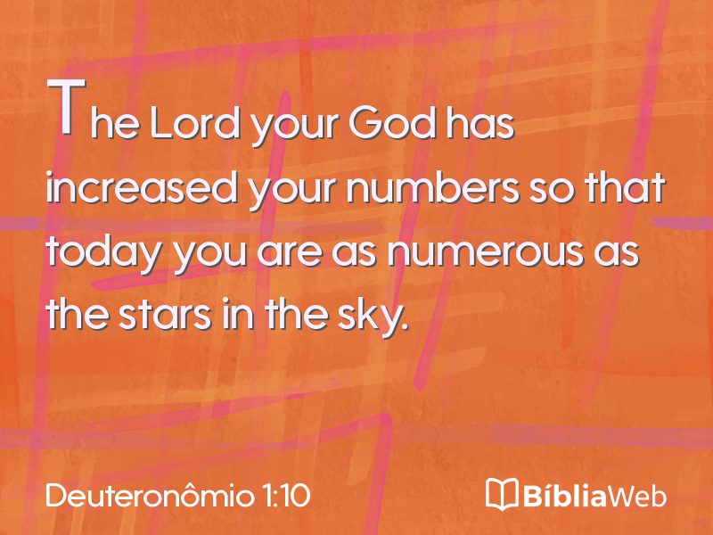 Deuteronômio 1:10 em imagem para compartilhar