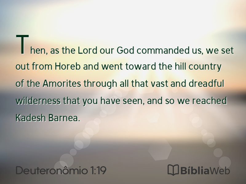 Deuteronômio 1:19 em imagem para compartilhar