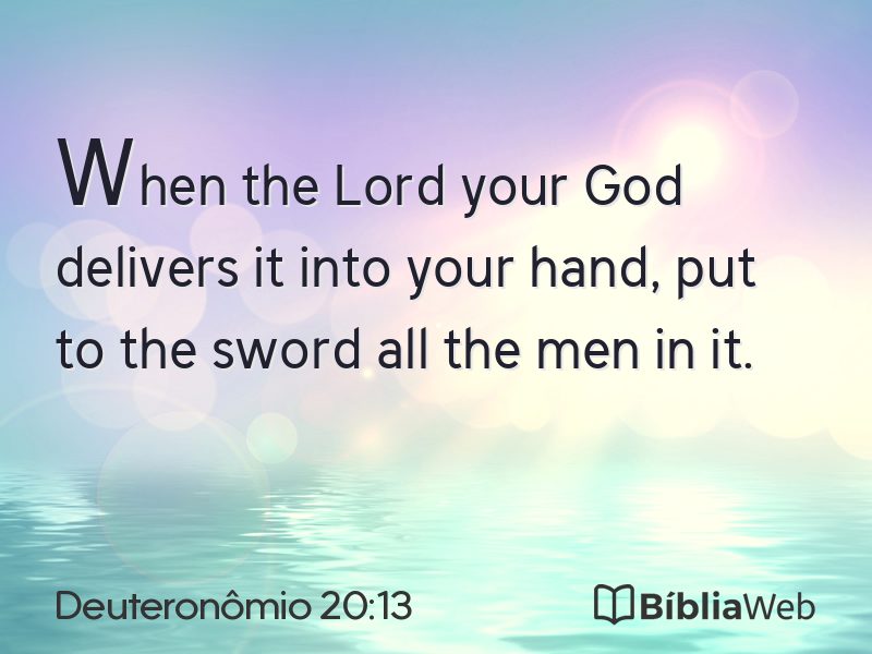 Deuteronômio 20:13 em imagem para compartilhar