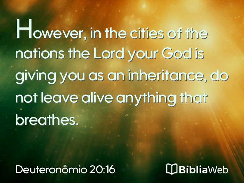Deuteronômio 20:16 em imagem para compartilhar