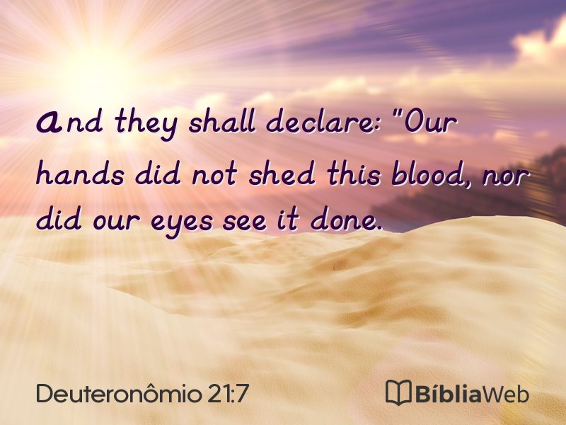 Deuteronômio 21:7 em imagem para compartilhar