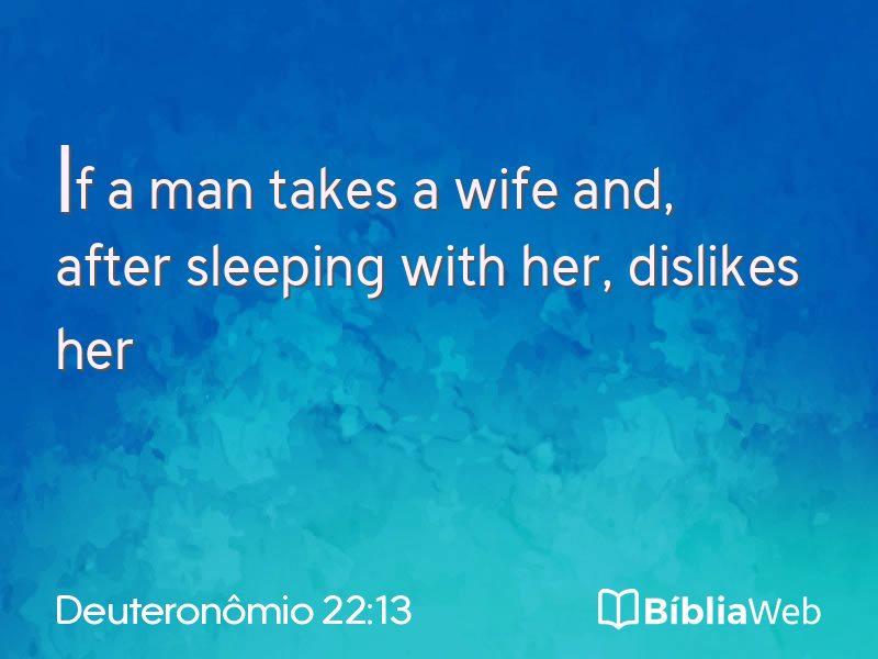 Deuteronômio 22:13 em imagem para compartilhar