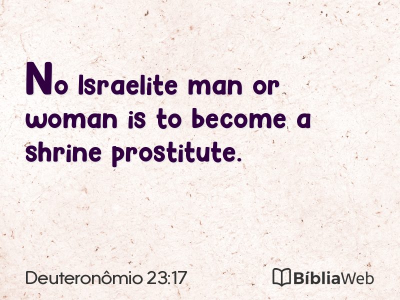 Deuteronômio 23:17 em imagem para compartilhar