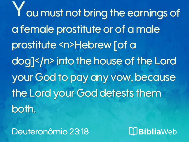 Deuteronômio 23:18 em imagem para compartilhar