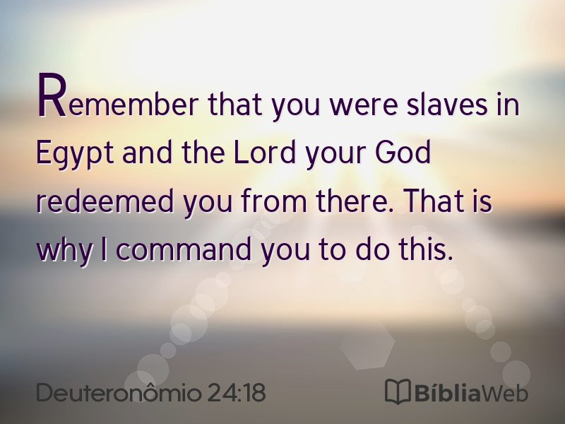 Deuteronômio 24:18 em imagem para compartilhar