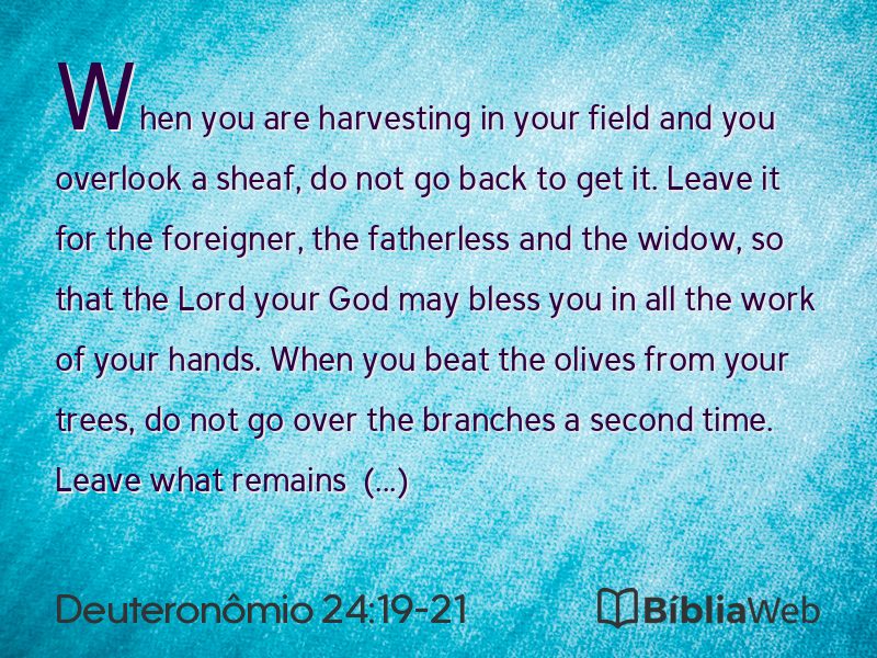 Deuteronômio 24:19-21 em imagem para compartilhar