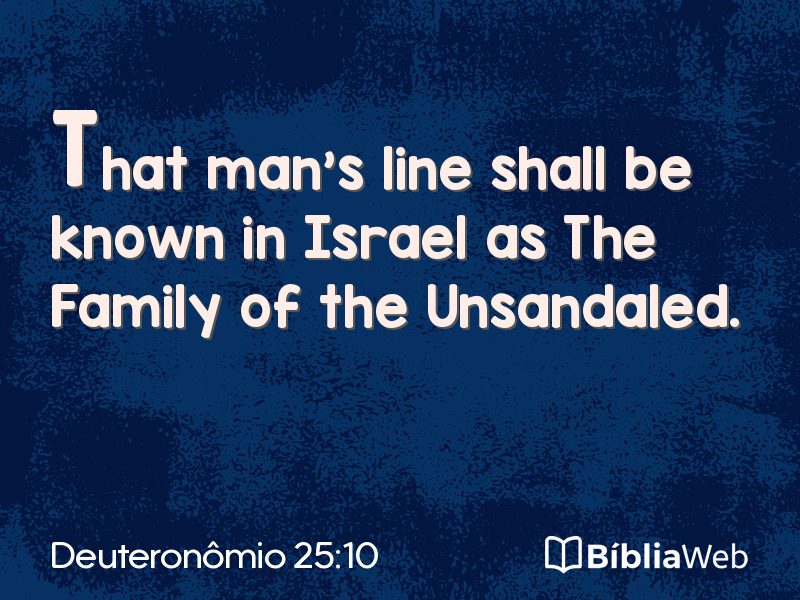 Deuteronômio 25:10 em imagem para compartilhar