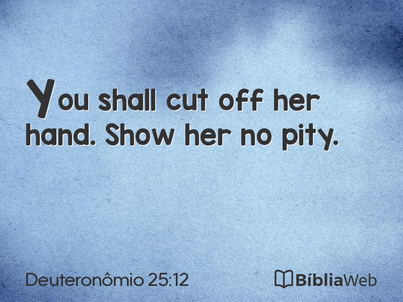Deuteronômio 25:12 em imagem para compartilhar