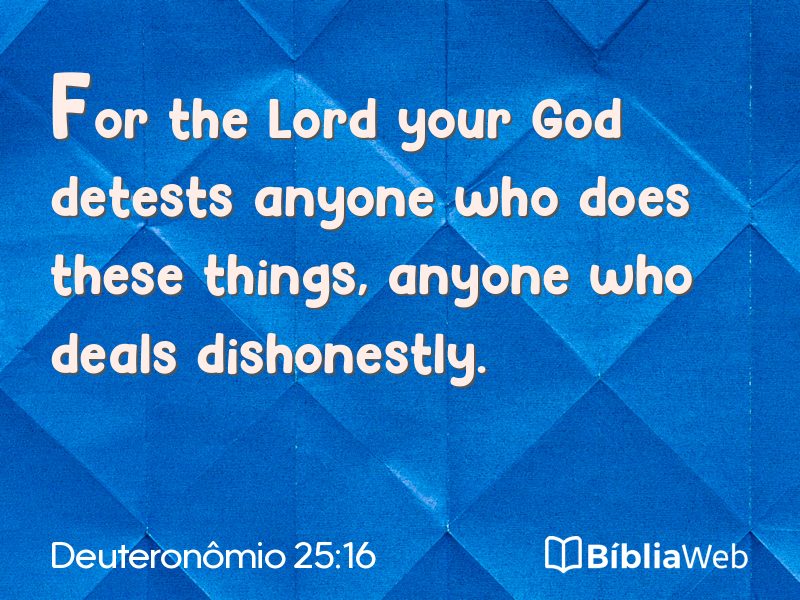 Deuteronômio 25:16 em imagem para compartilhar
