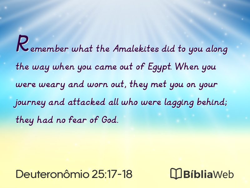 Deuteronômio 25:17-18 em imagem para compartilhar
