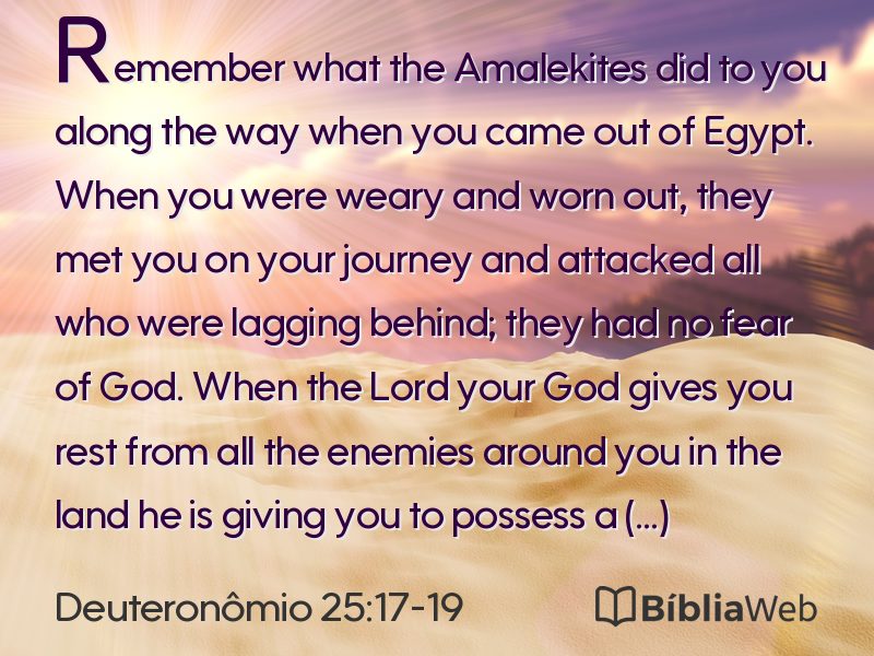 Deuteronômio 25:17-19 em imagem para compartilhar
