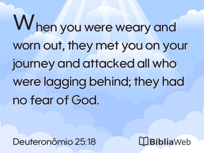 Deuteronômio 25:18 em imagem para compartilhar