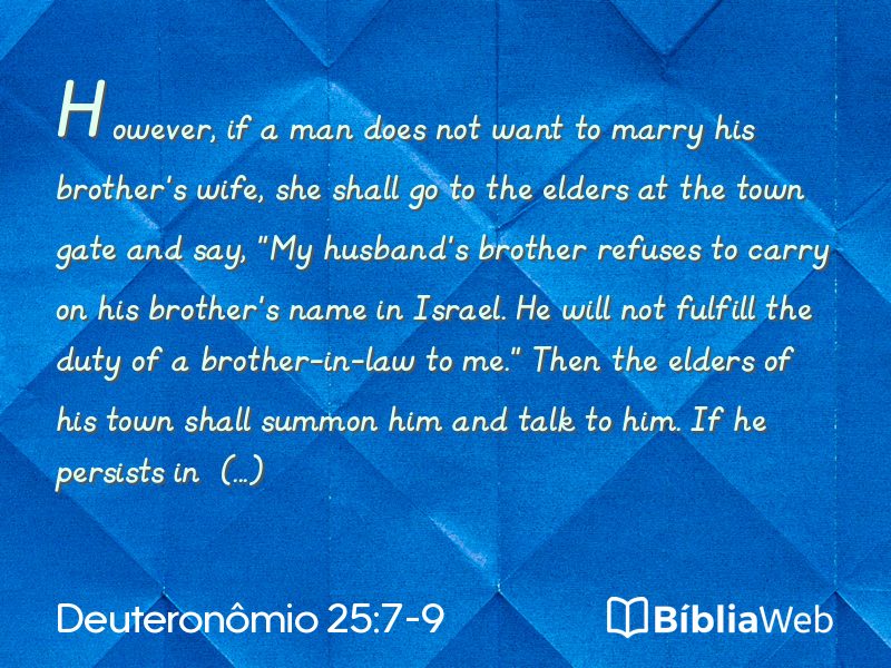 Deuteronômio 25:7-9 em imagem para compartilhar