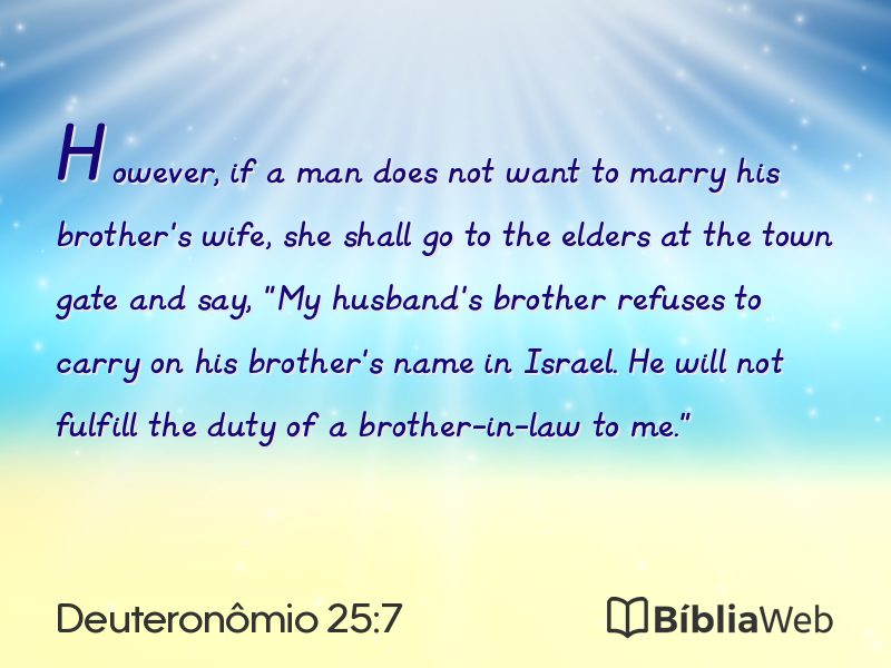 Deuteronômio 25:7 em imagem para compartilhar